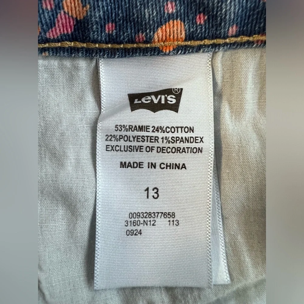 Levis Paint Splatter‎ Bermuda Shorts Indigo Traveler Size 13